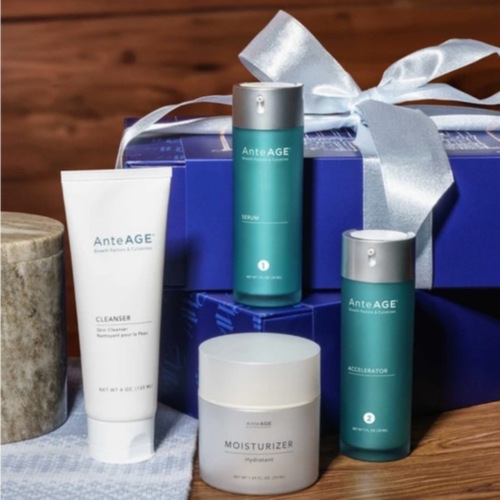 AnteAGE Skincare Bundle Deal- Serum, Accelerator, Cleanser and Moisturizer
